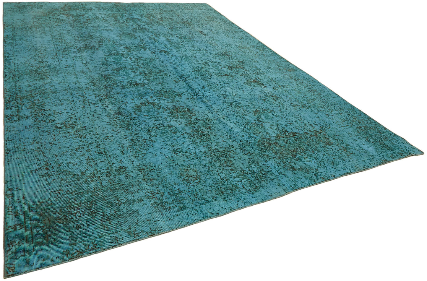 9x12 Turquoise Overdyed Large Area Rug - 44324