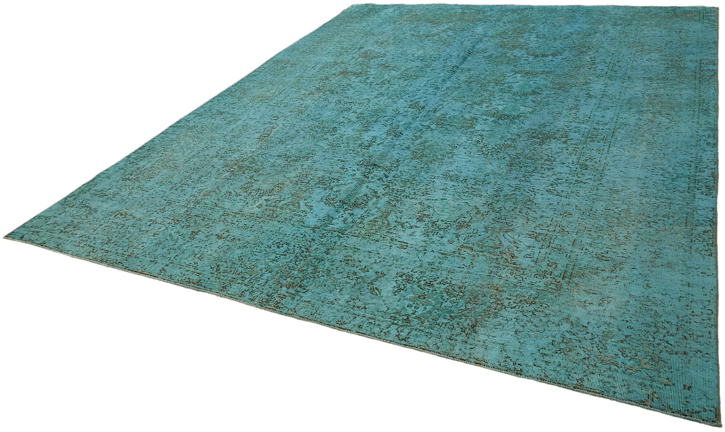 9x12 Turquoise Overdyed Large Area Rug - 44324