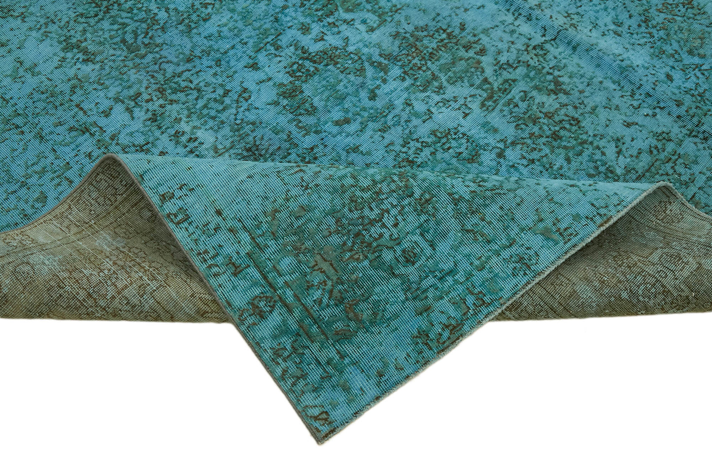 9x12 Turquoise Overdyed Large Area Rug - 44324