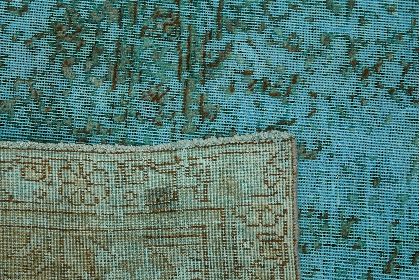 9x12 Turquoise Overdyed Large Area Rug - 44324