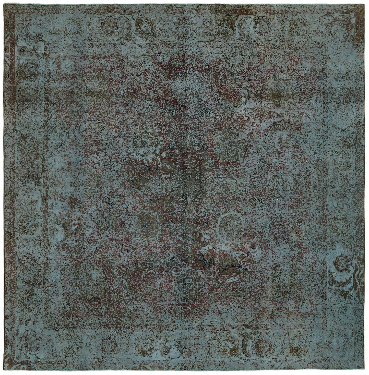 11x11 Blue Overdyed Large Area Rug - 44333