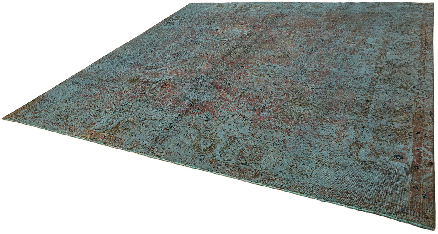 11x11 Blue Overdyed Large Area Rug - 44333