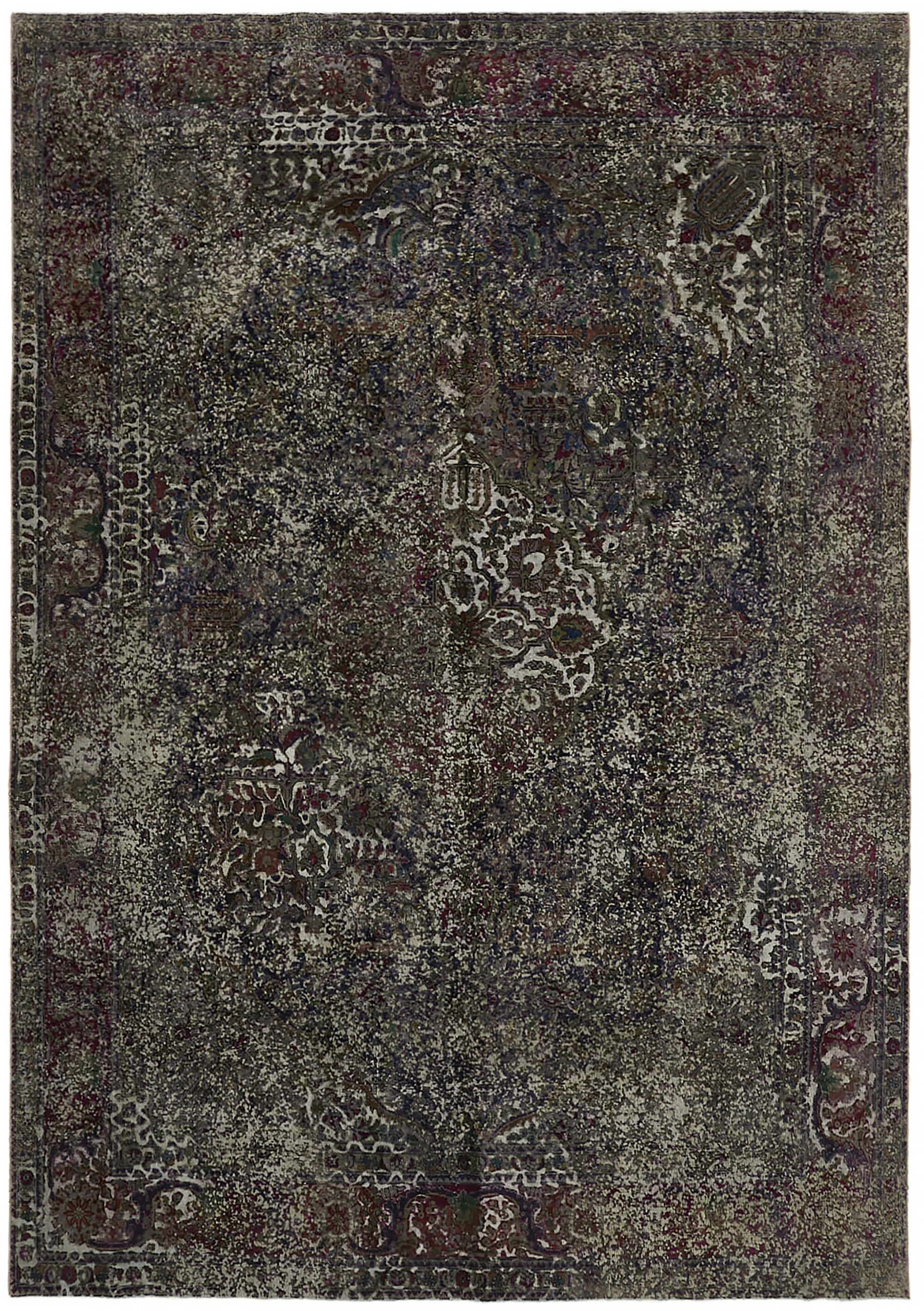 8x11 Grey Overdyed Large Area Rug - 44334