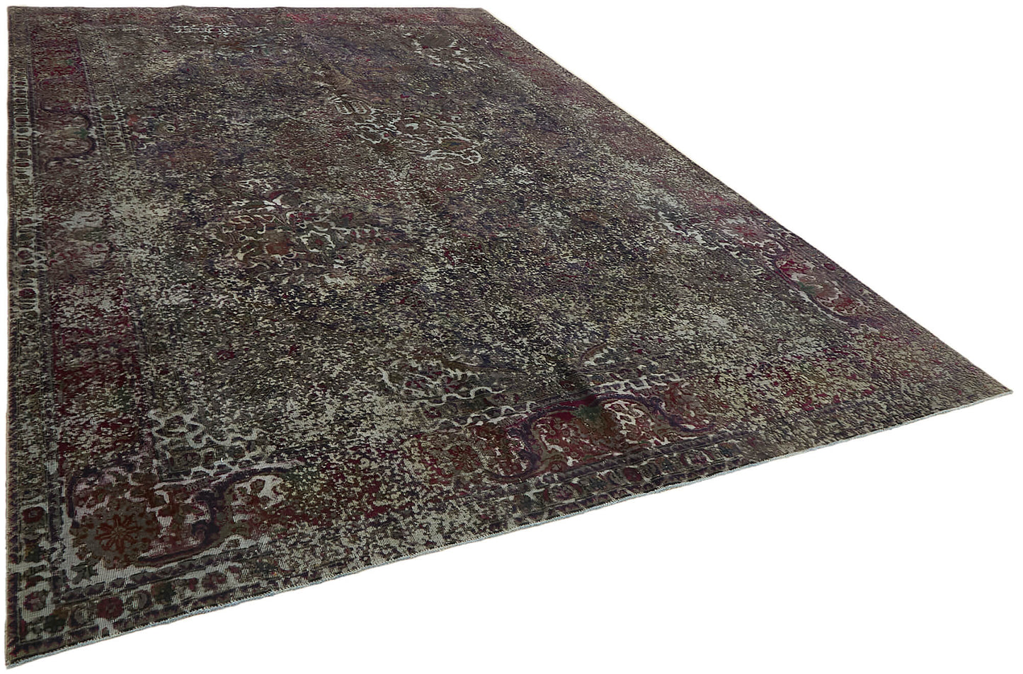 8x11 Grey Overdyed Large Area Rug - 44334