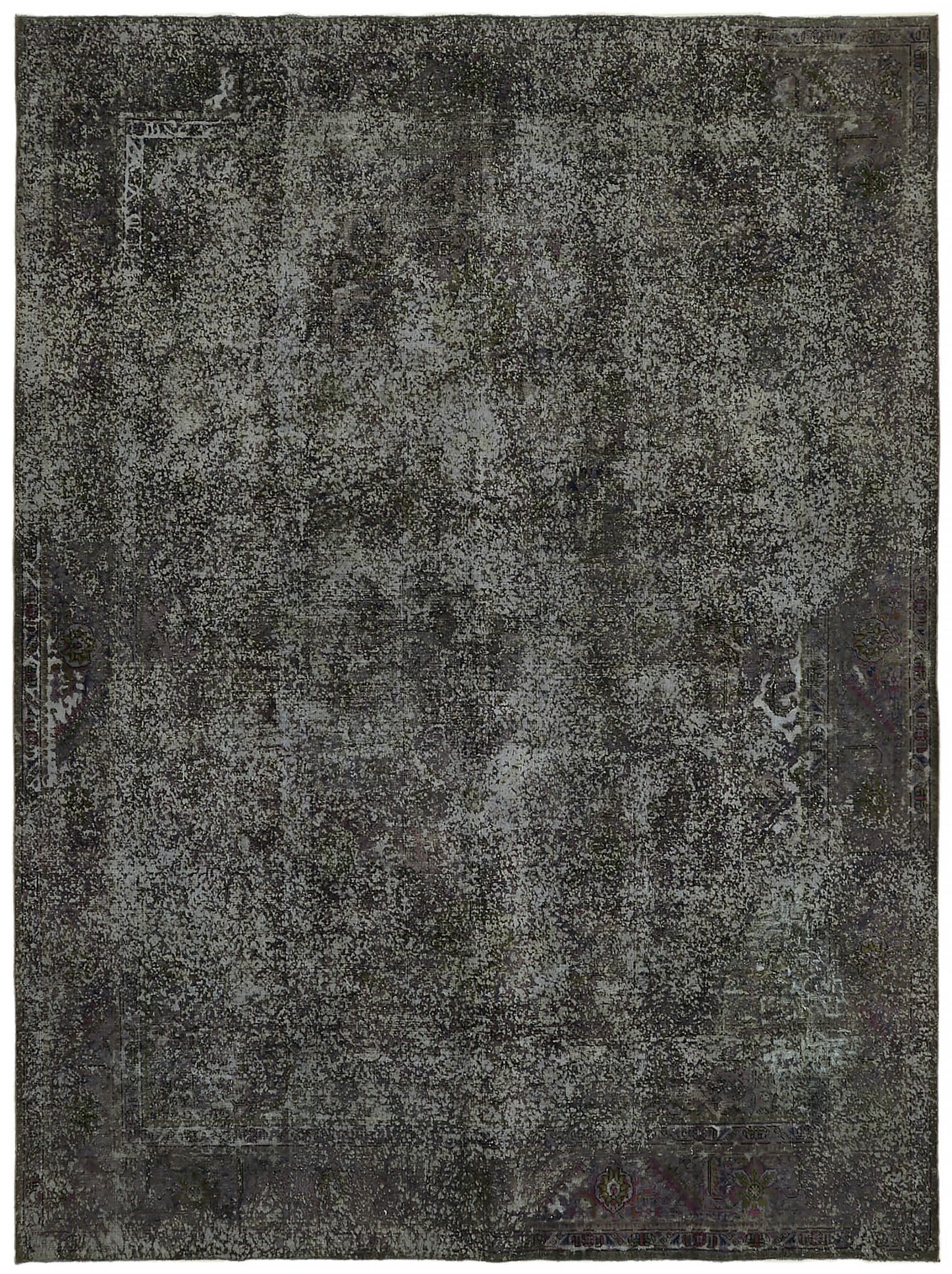 10x13 Grey Overdyed Large Area Rug - 44336