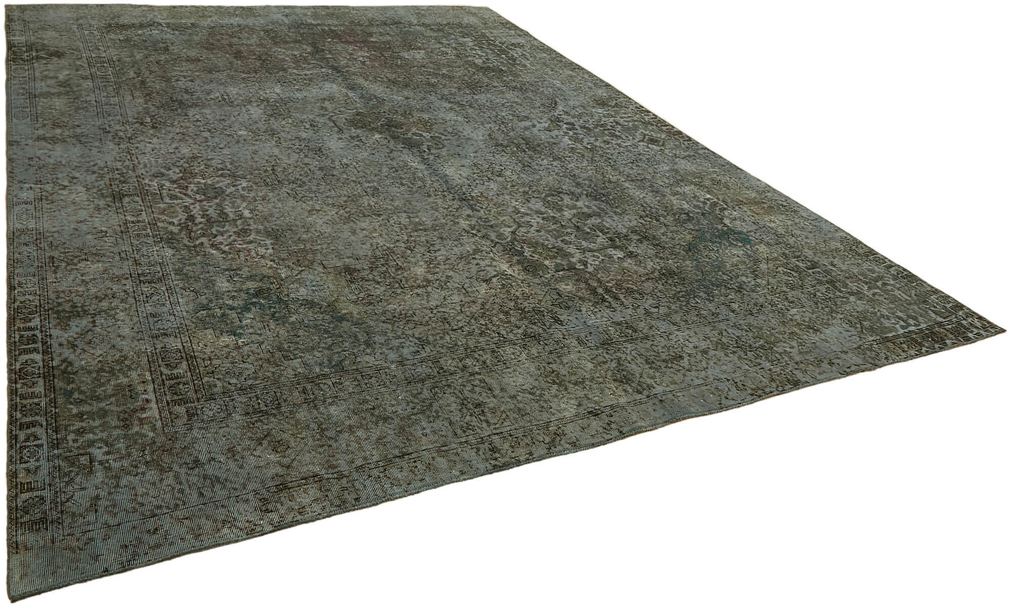 10x13 Grey Overdyed Large Area Rug - 44338