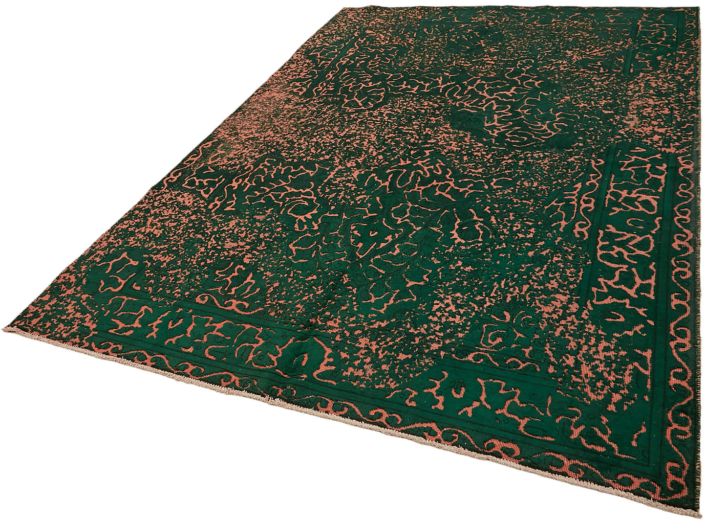 6x10 Green Overdyed Large Area Rug - 44342