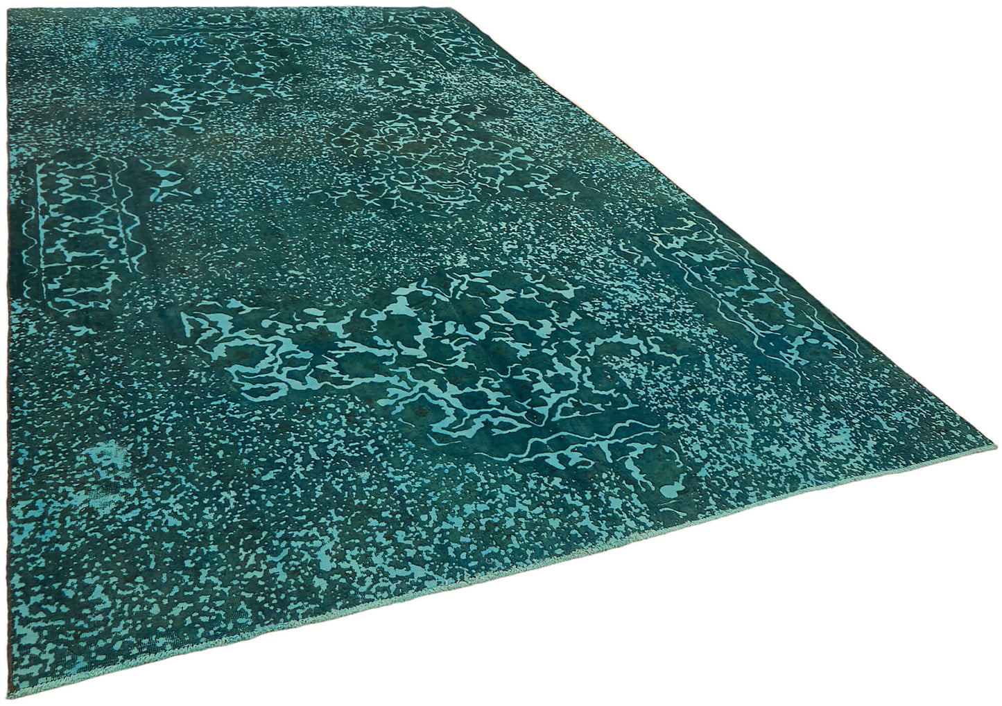 8x12 Turquoise Overdyed Large Area Rug - 44347