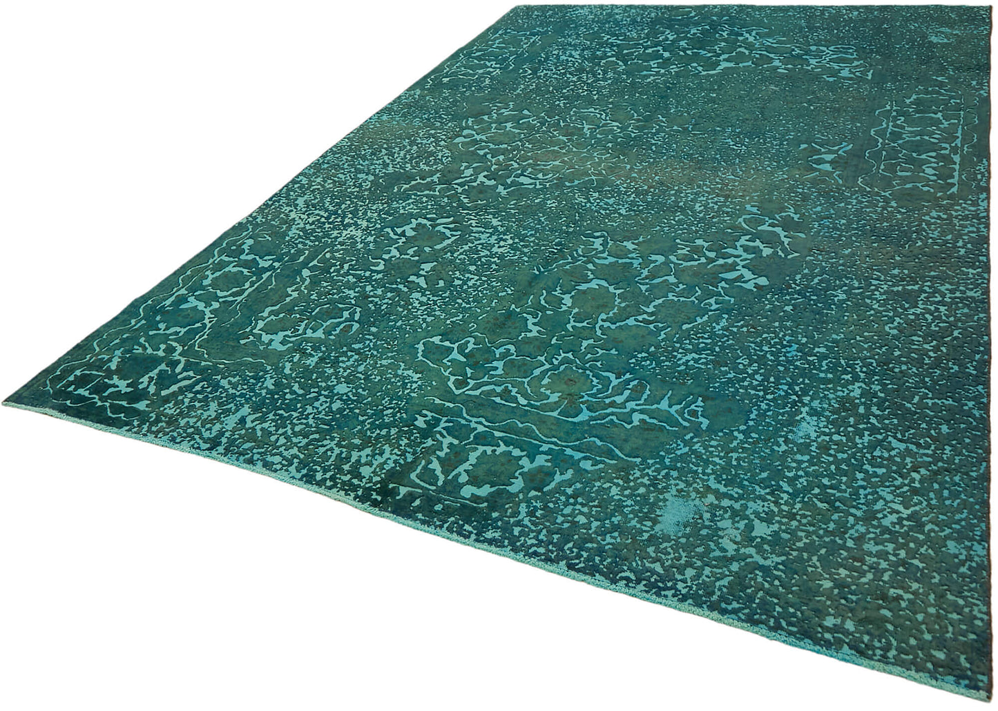 8x12 Turquoise Overdyed Large Area Rug - 44347