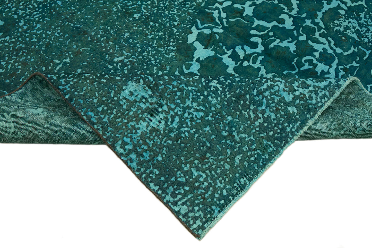 8x12 Turquoise Overdyed Large Area Rug - 44347