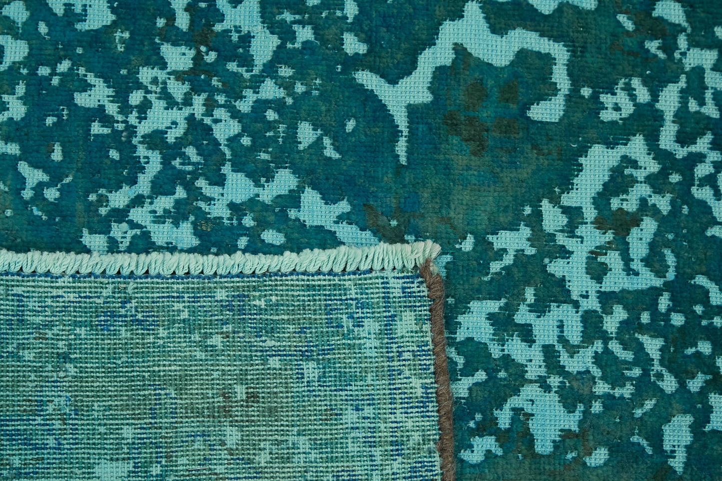 8x12 Turquoise Overdyed Large Area Rug - 44347