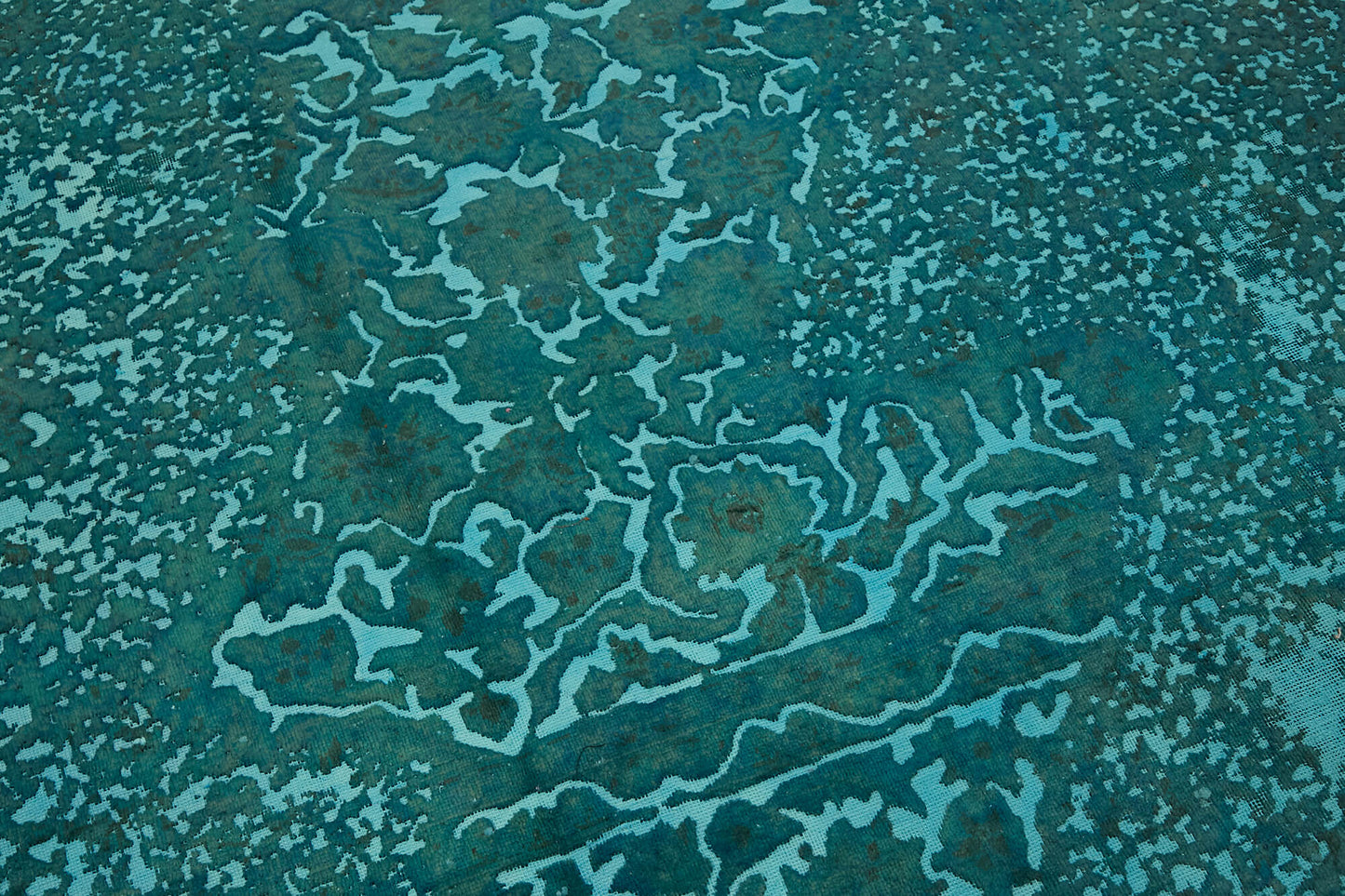 8x12 Turquoise Overdyed Large Area Rug - 44347