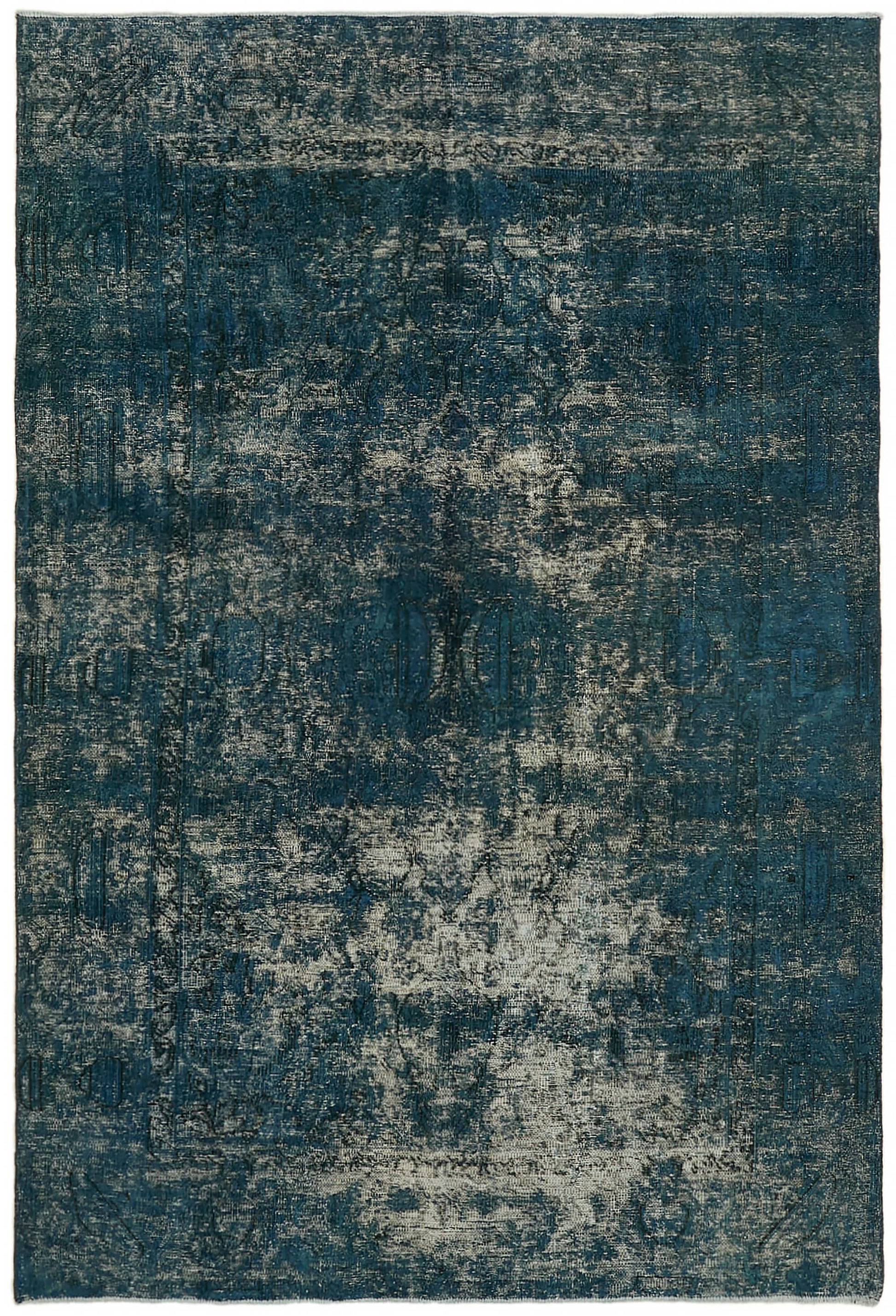 6x9 Blue Overdyed Large Area Rug - 44351