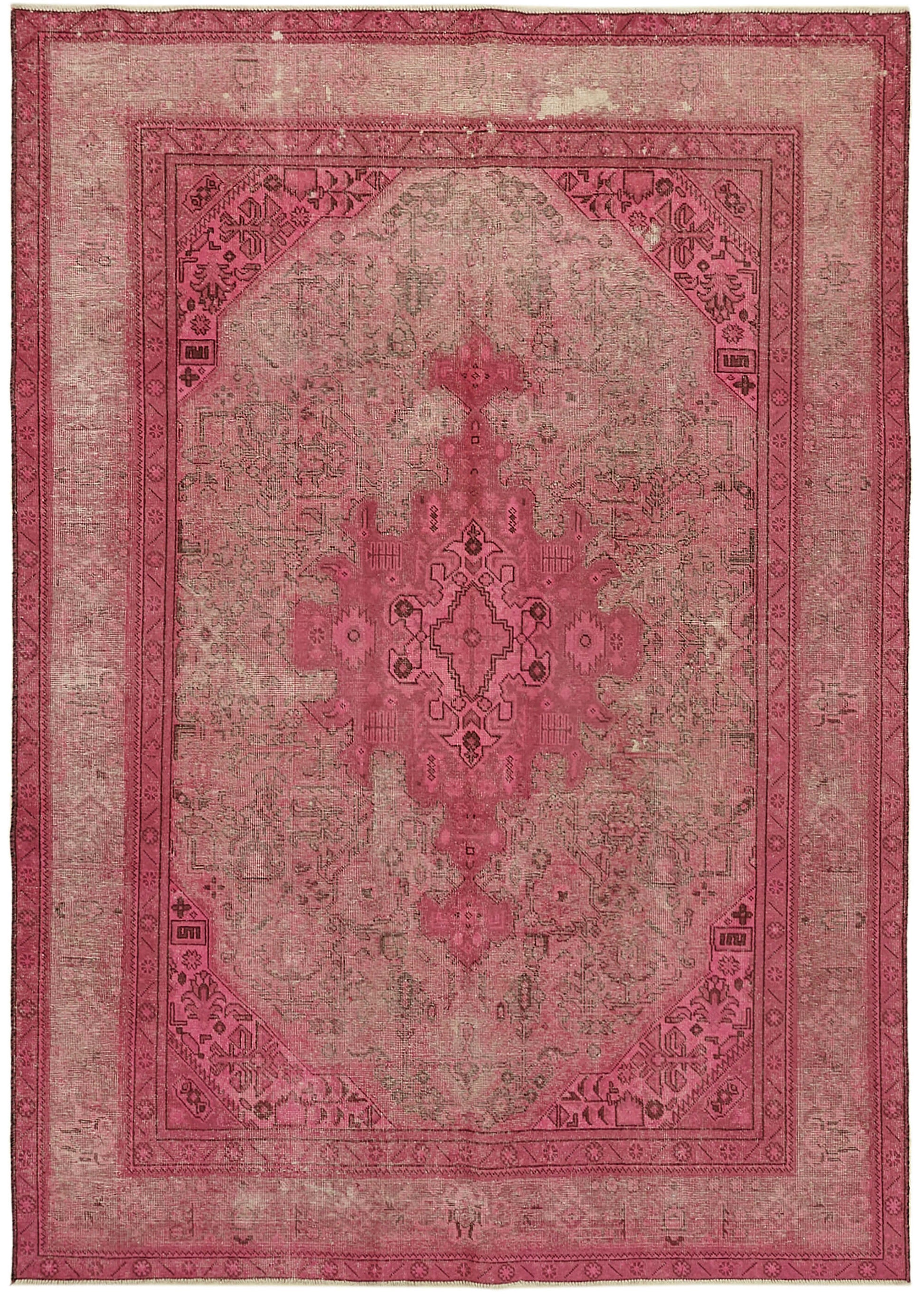 8x11 Pink Overdyed Large Area Rug - 44353