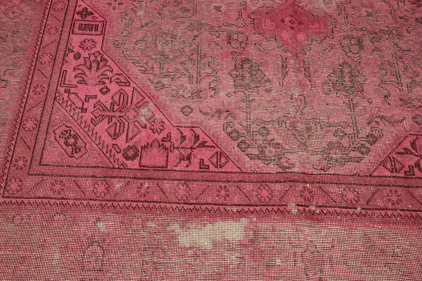 8x11 Pink Overdyed Large Area Rug - 44353