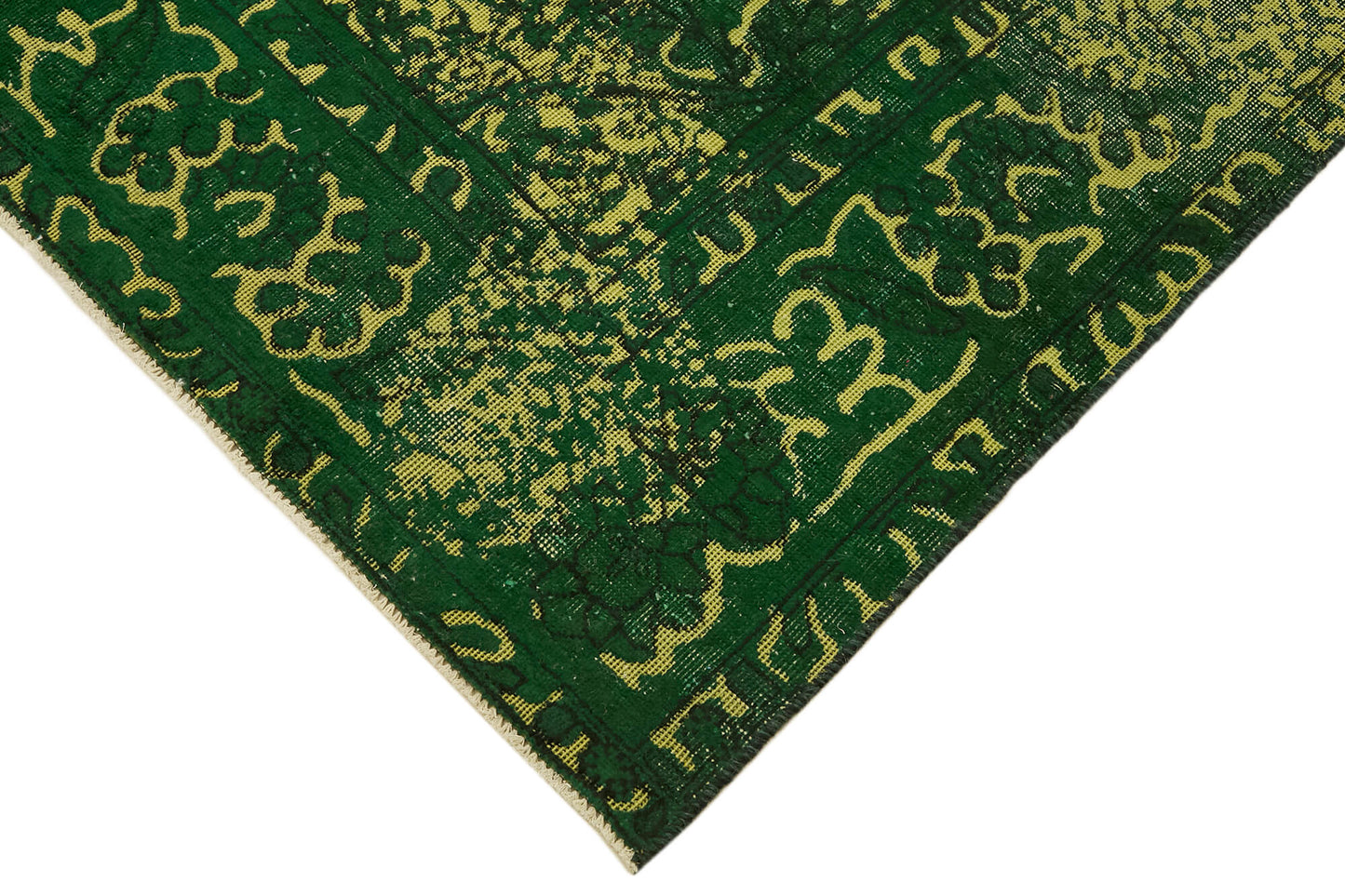 6x9 Green Overdyed Large Area Rug - 44354