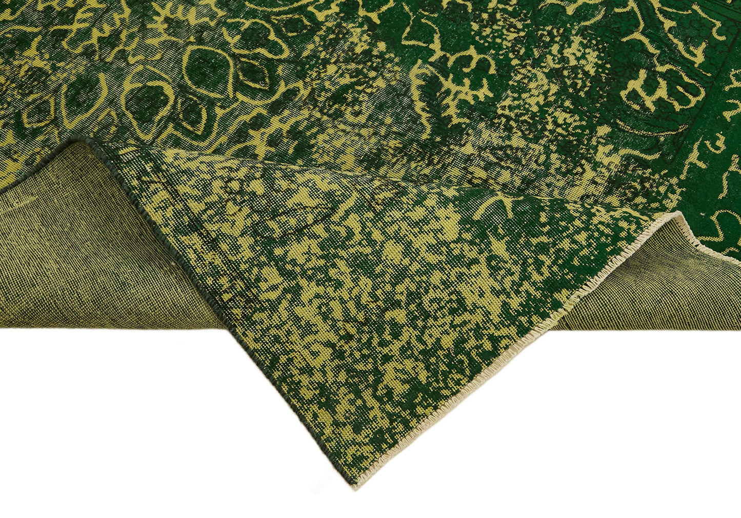 6x9 Green Overdyed Large Area Rug - 44354