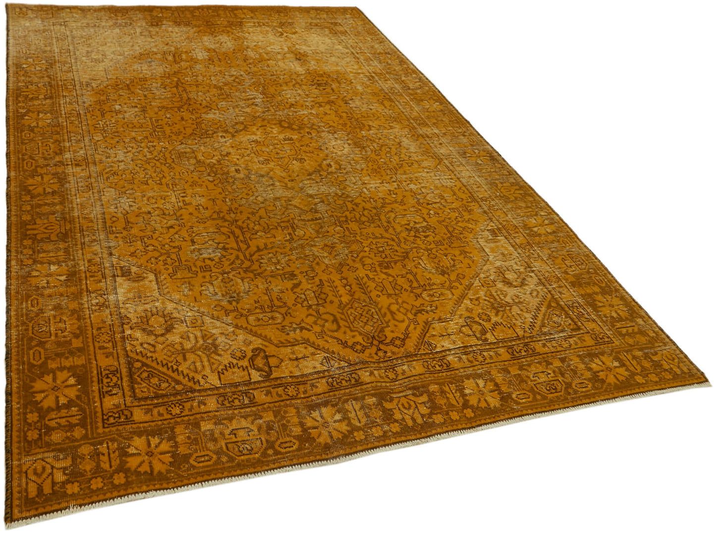 6x9 Yellow Overdyed Large Area Rug - 44357