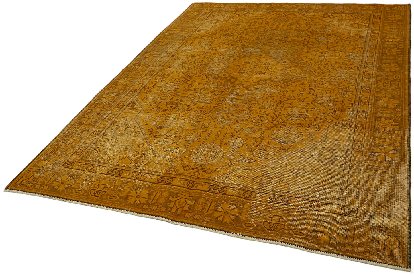 6x9 Yellow Overdyed Large Area Rug - 44357