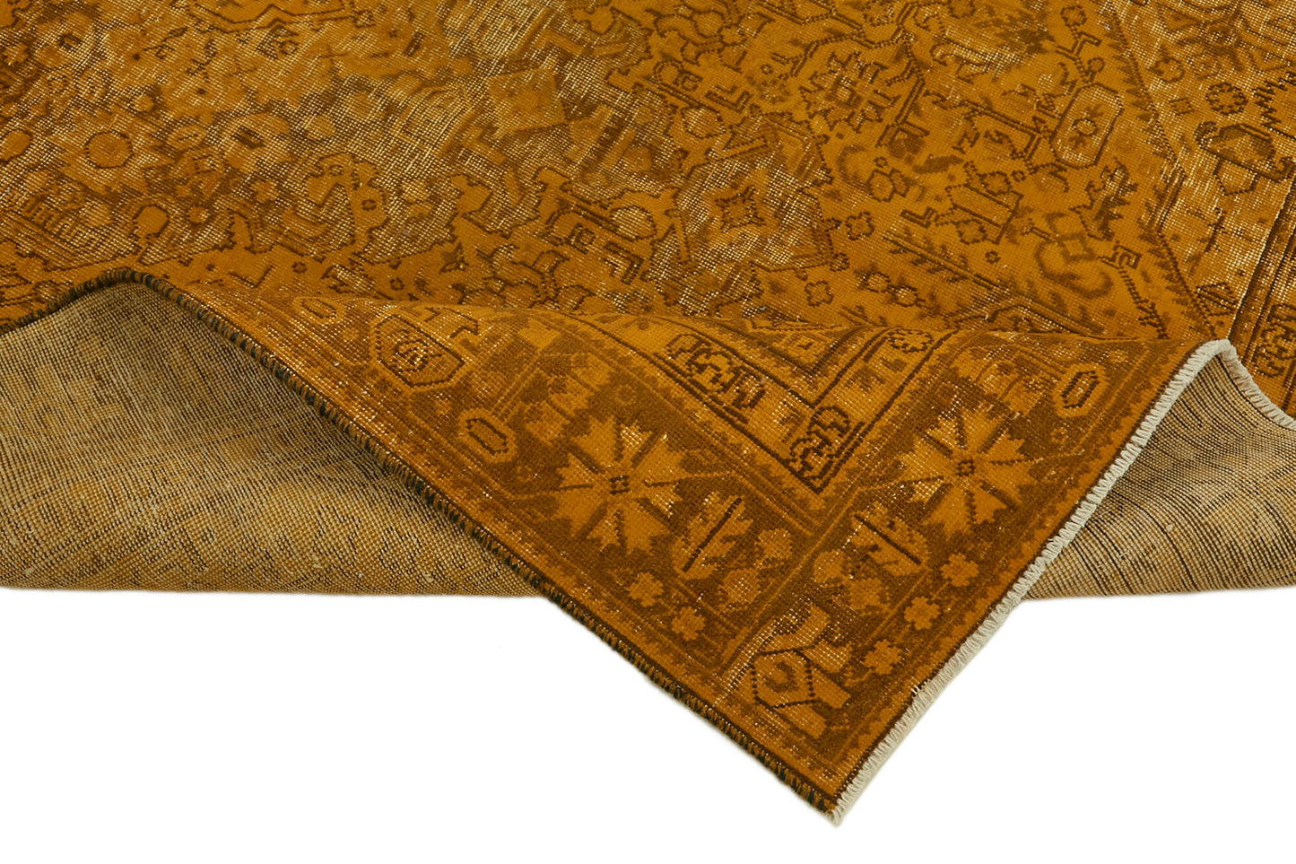 6x9 Yellow Overdyed Large Area Rug - 44357