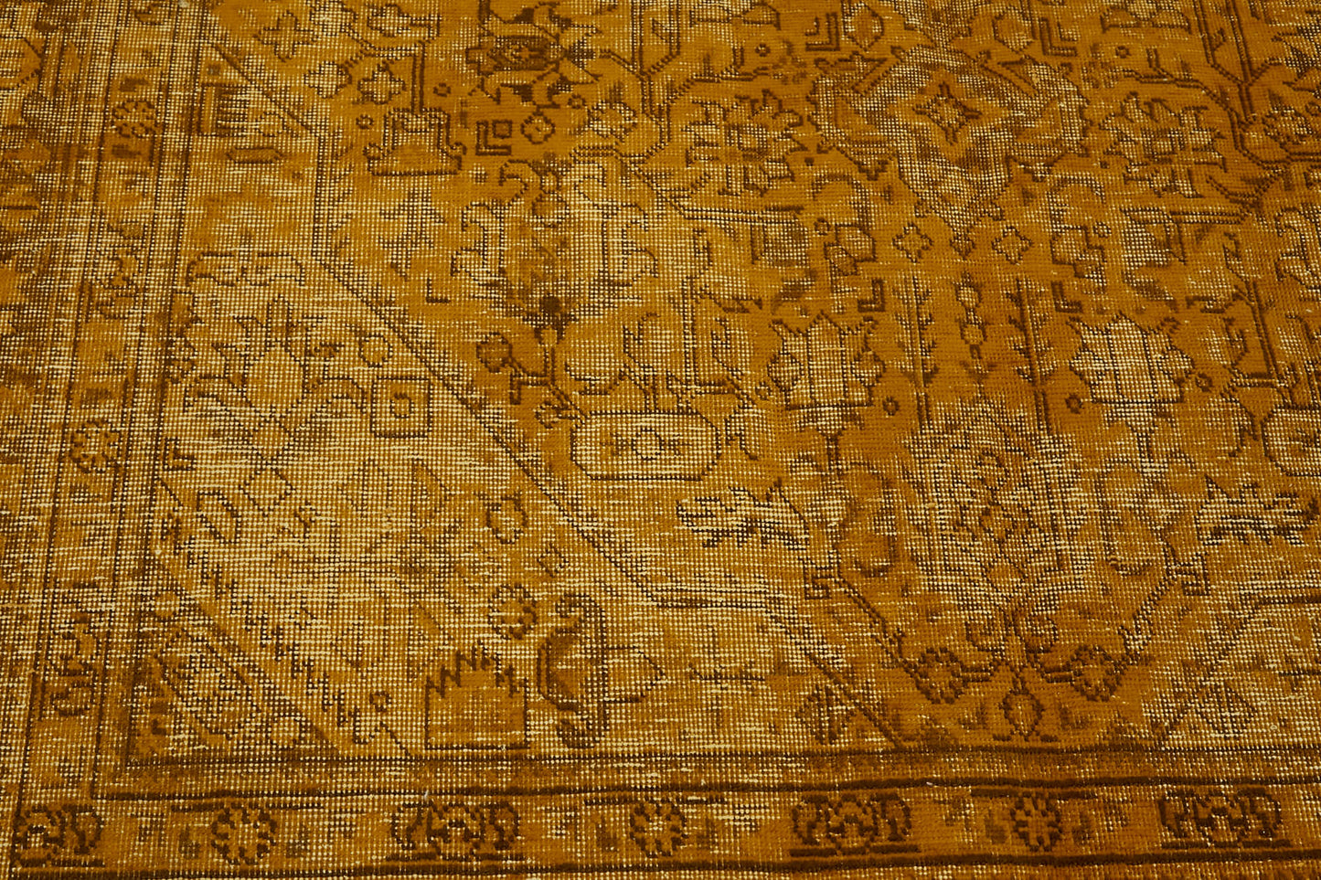 6x9 Yellow Overdyed Large Area Rug - 44357