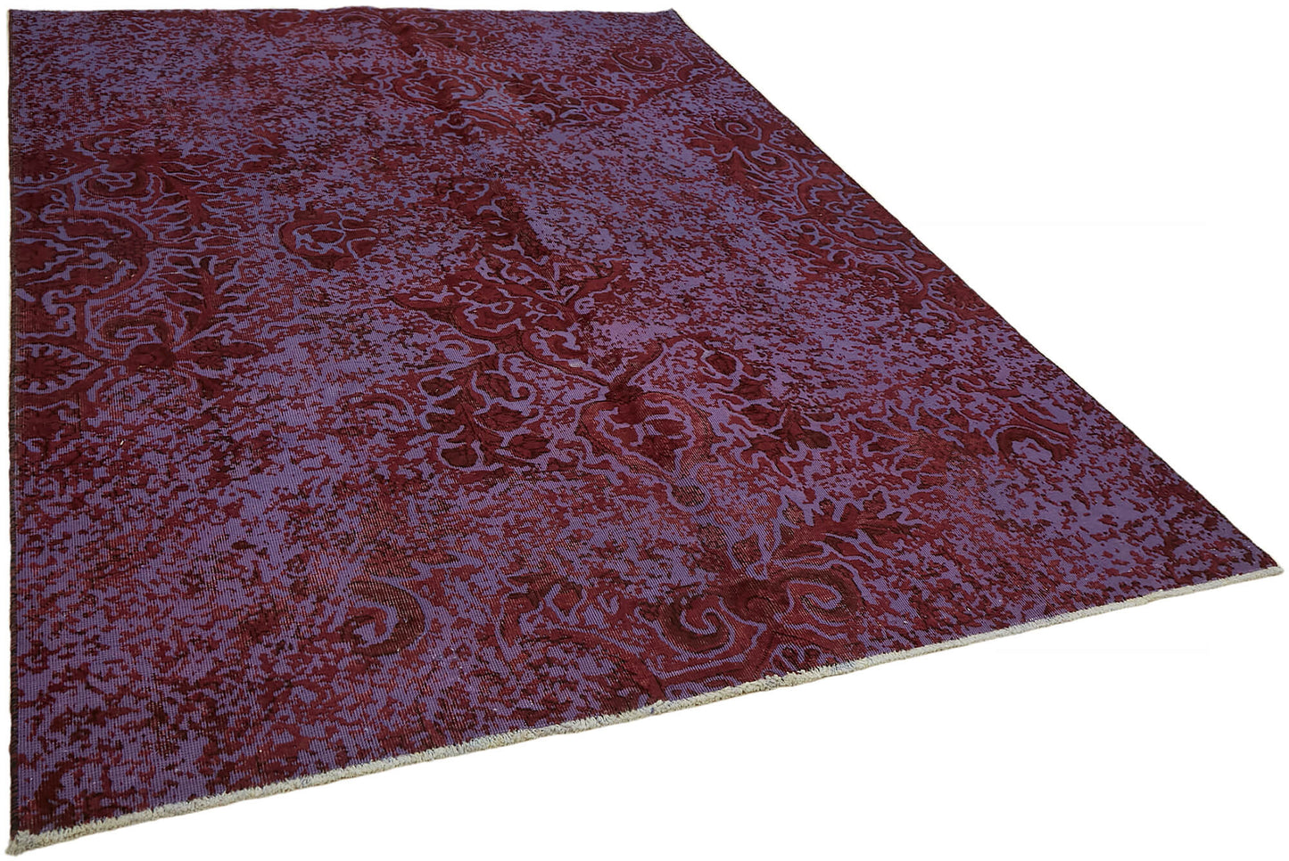 7x9 Purple Overdyed Large Area Rug - 44361