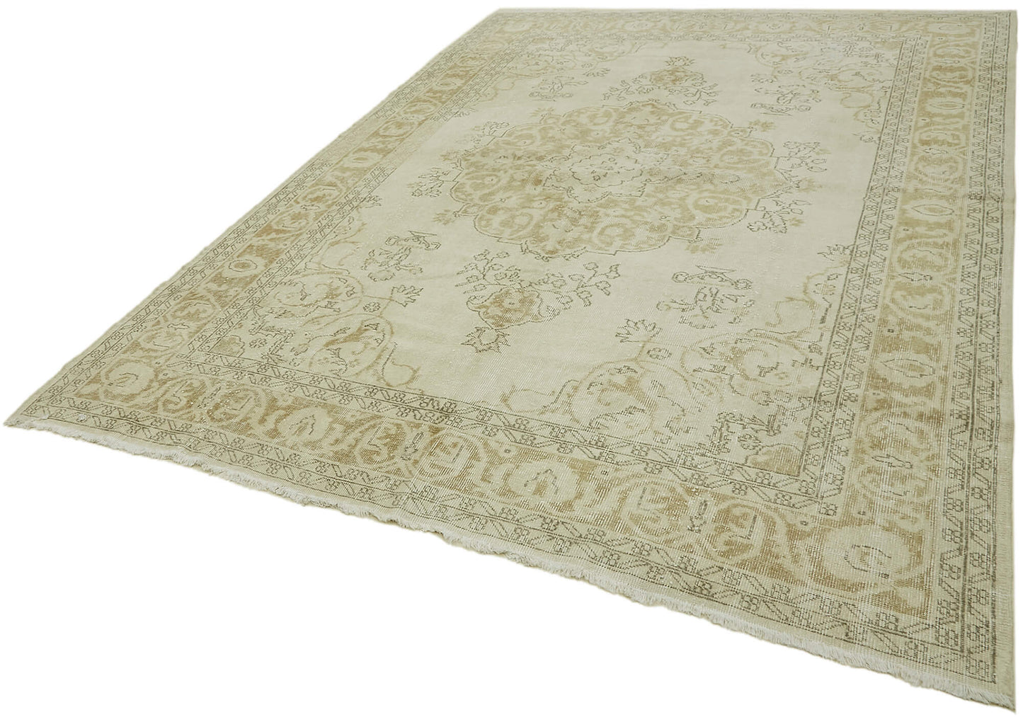 7x10 Beige Vintage Large Area Rug - 44371