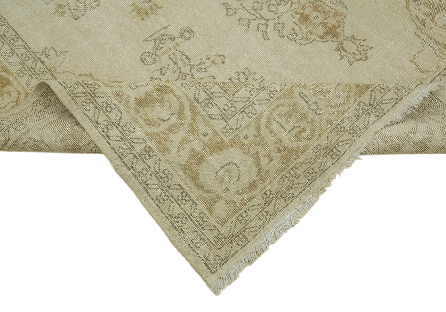 7x10 Beige Vintage Large Area Rug - 44371