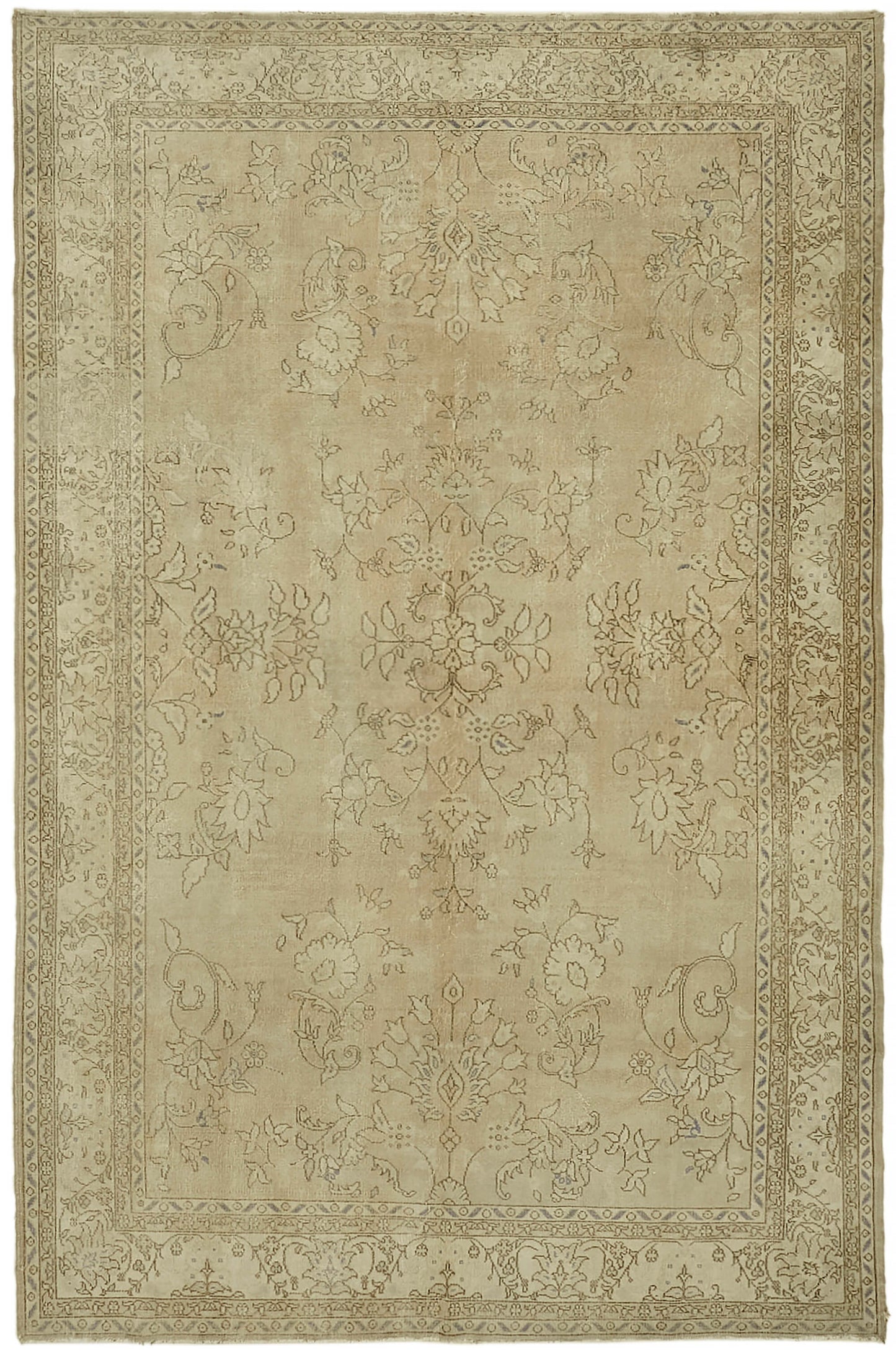 8x12 Beige Vintage Large Area Rug - 44372