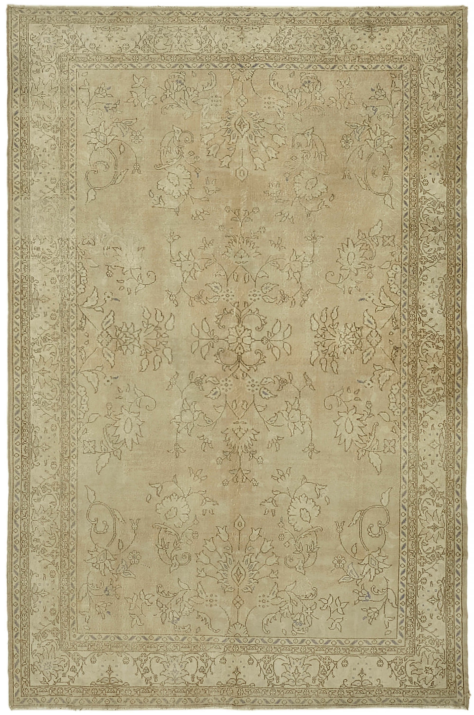 8x12 Beige Vintage Large Area Rug - 44372