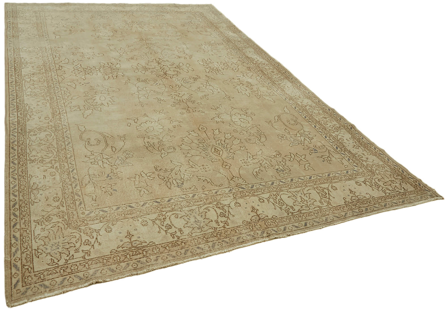 8x12 Beige Vintage Large Area Rug - 44372