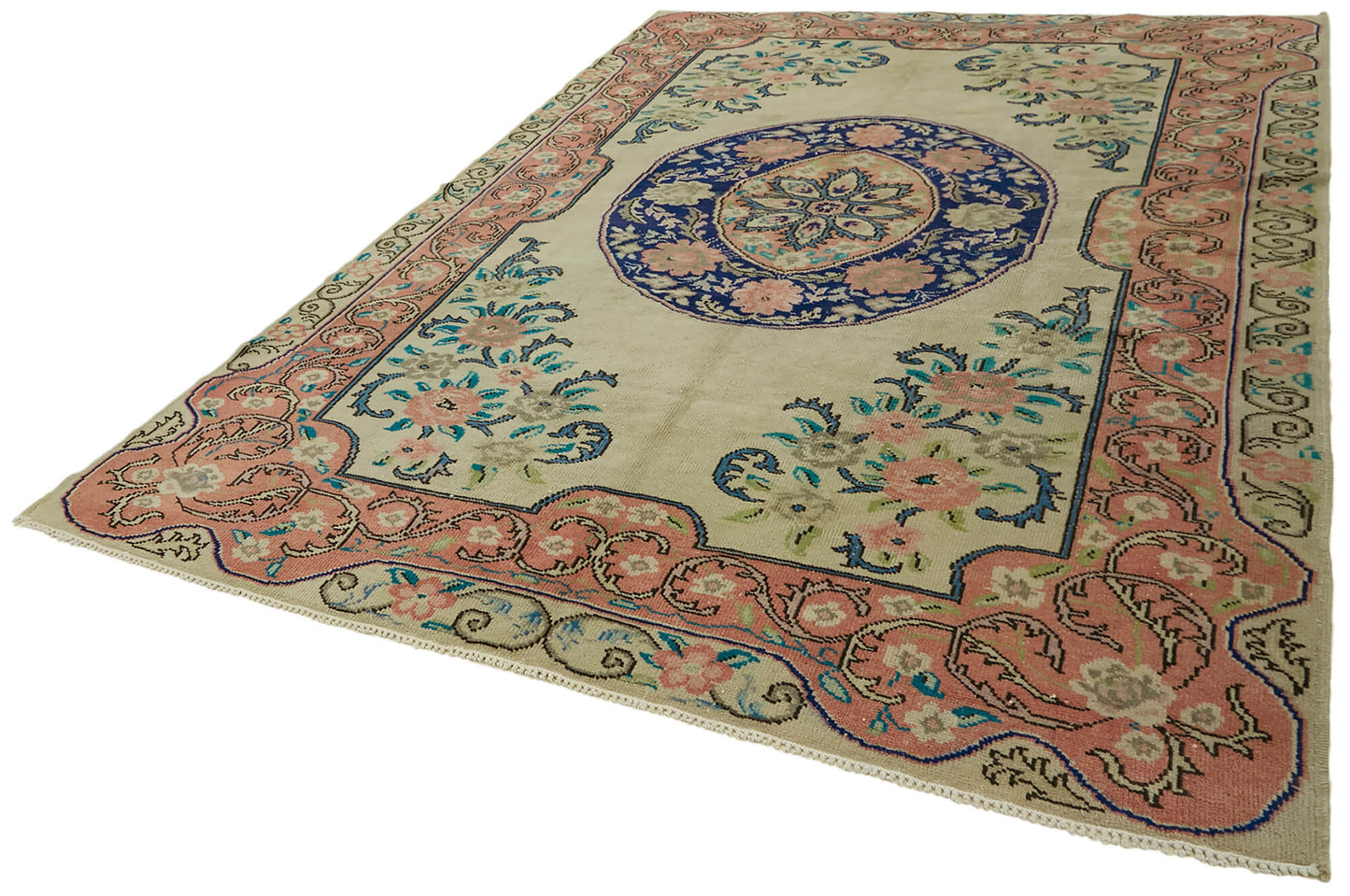 8x11 Beige Vintage Large Area Rug - 44376