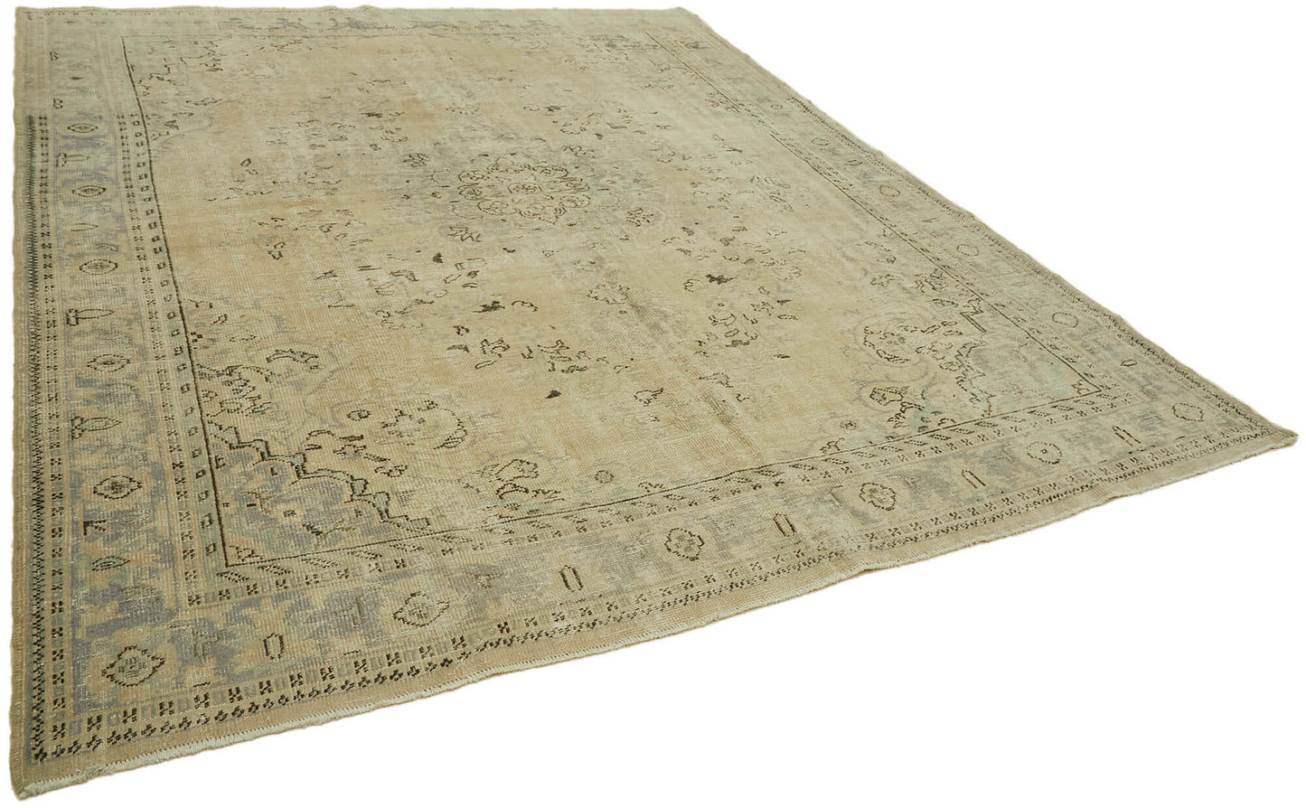 9x11 Beige Vintage Large Area Rug - 44378