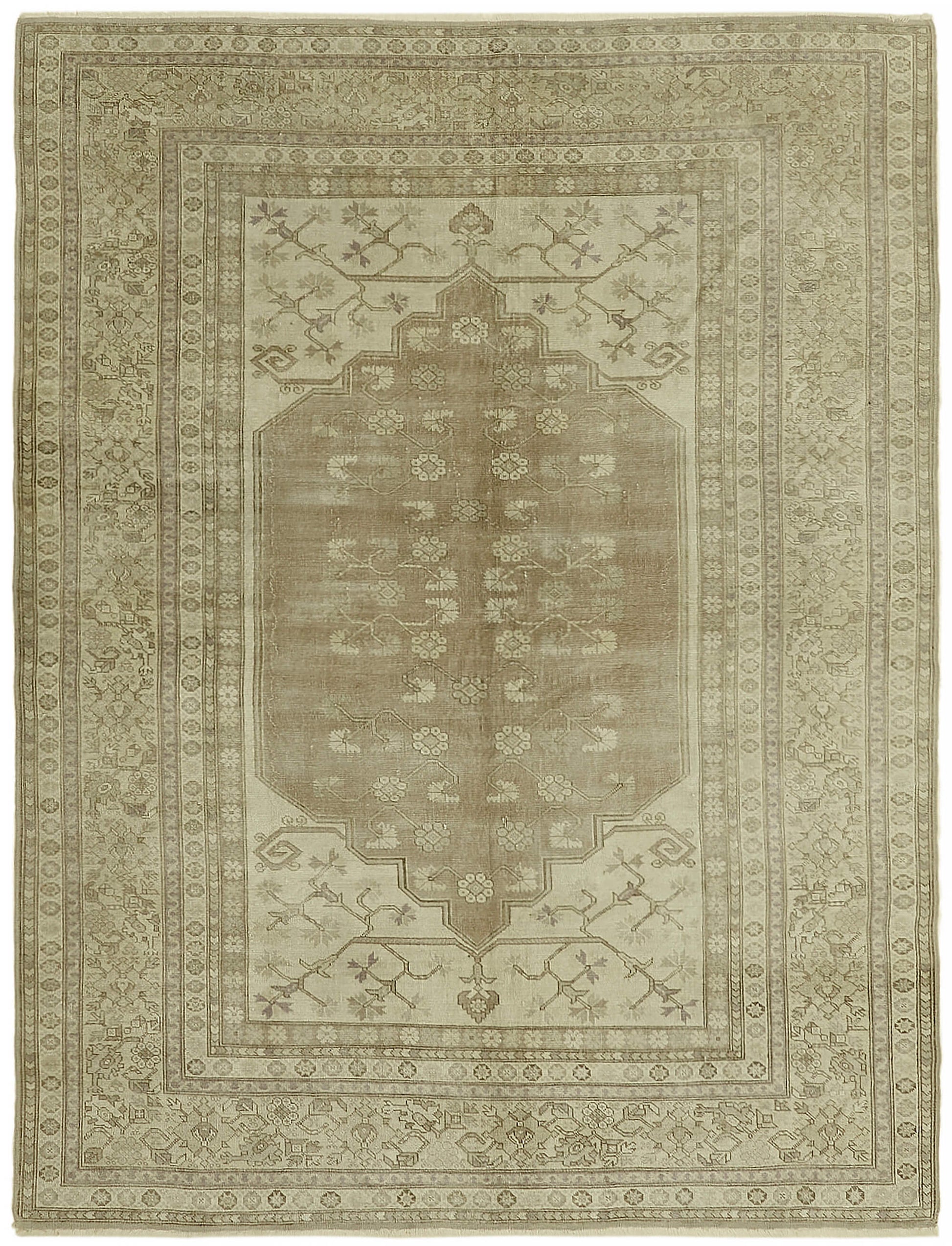 7x9 Beige Vintage Large Area Rug - 44381