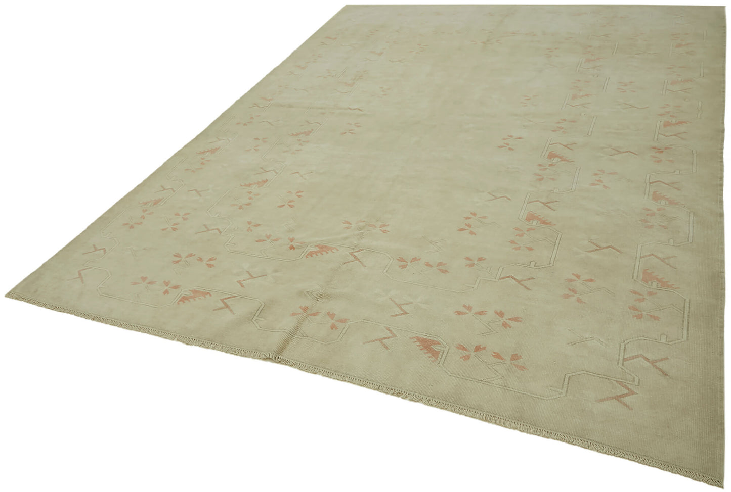 8x10 Beige Vintage Large Area Rug - 44382