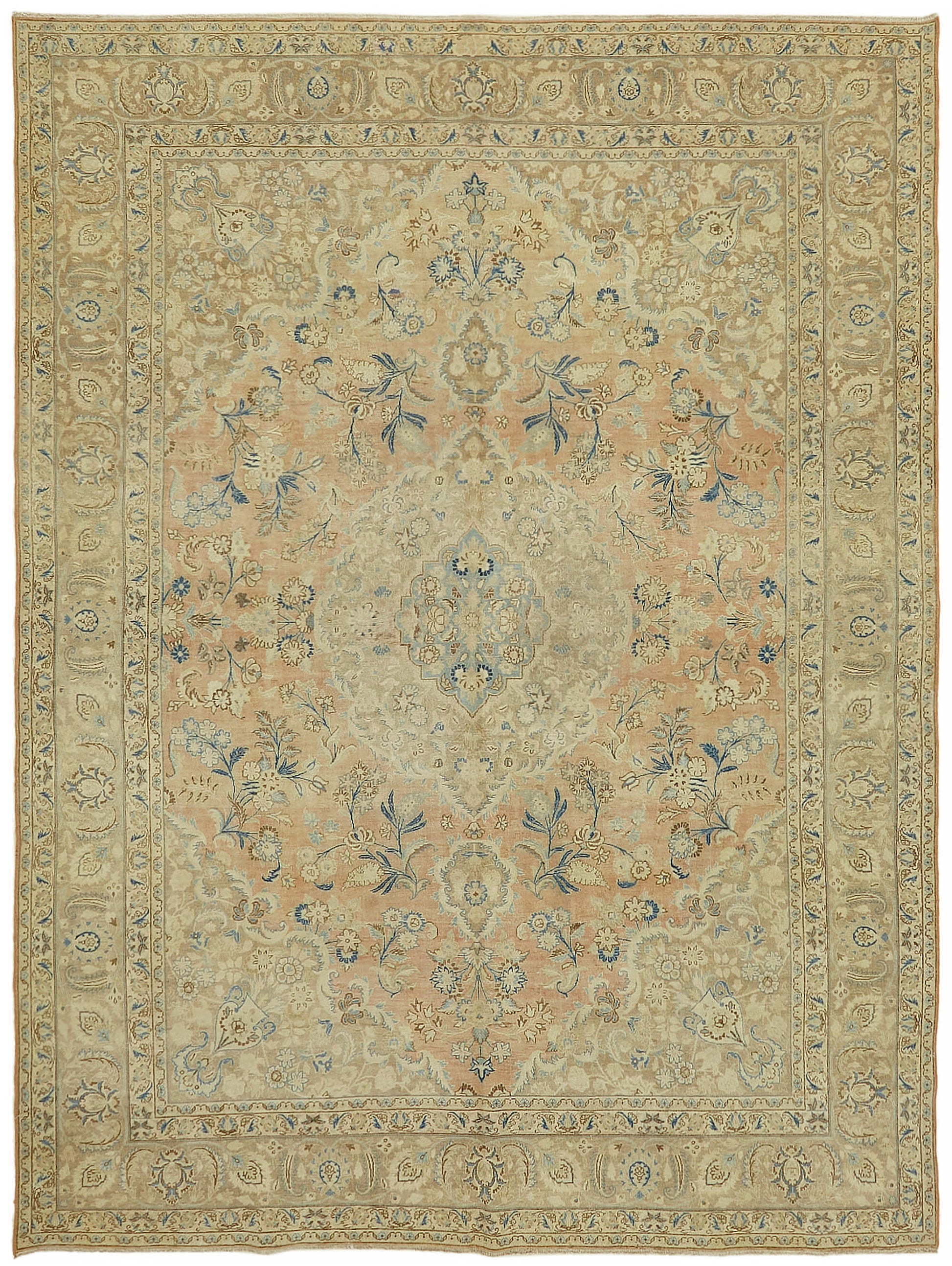 10x13 Beige Vintage Large Area Rug - 44392