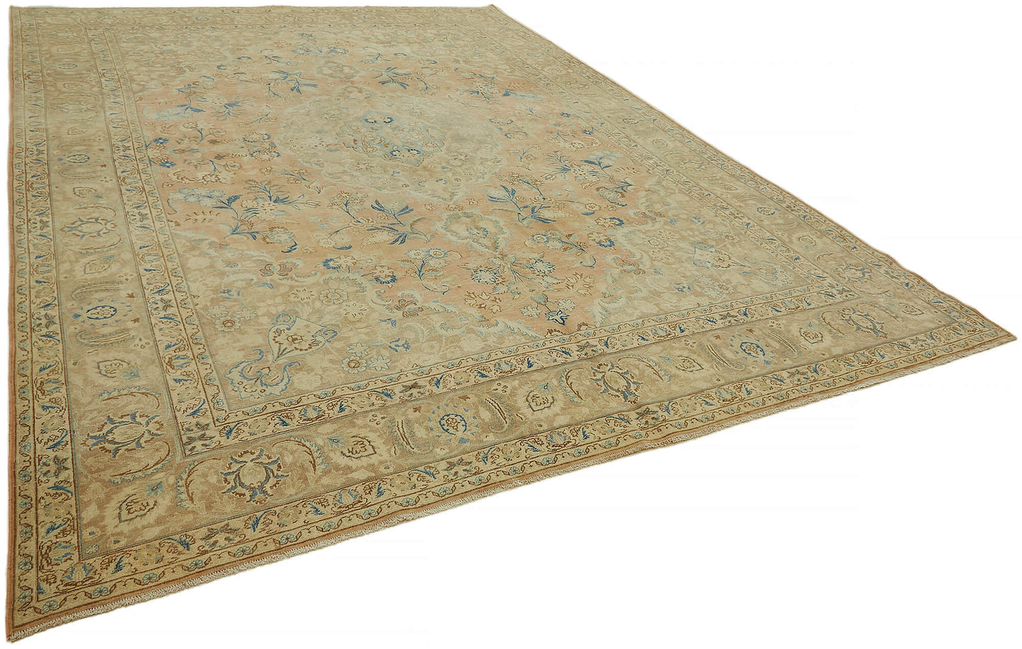 10x13 Beige Vintage Large Area Rug - 44392