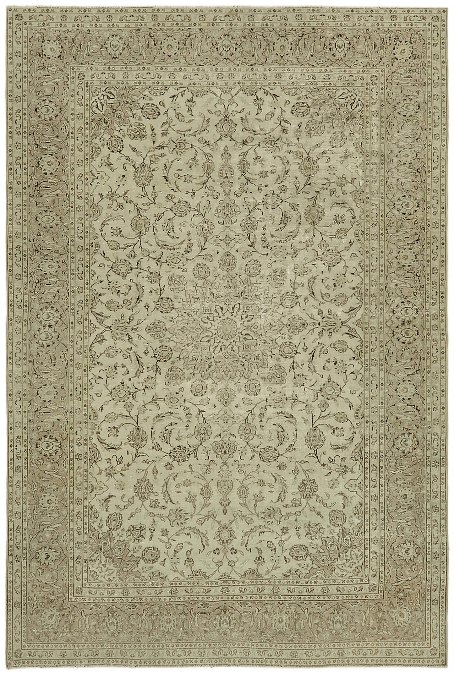 8x12 Beige Vintage Large Area Rug - 44396