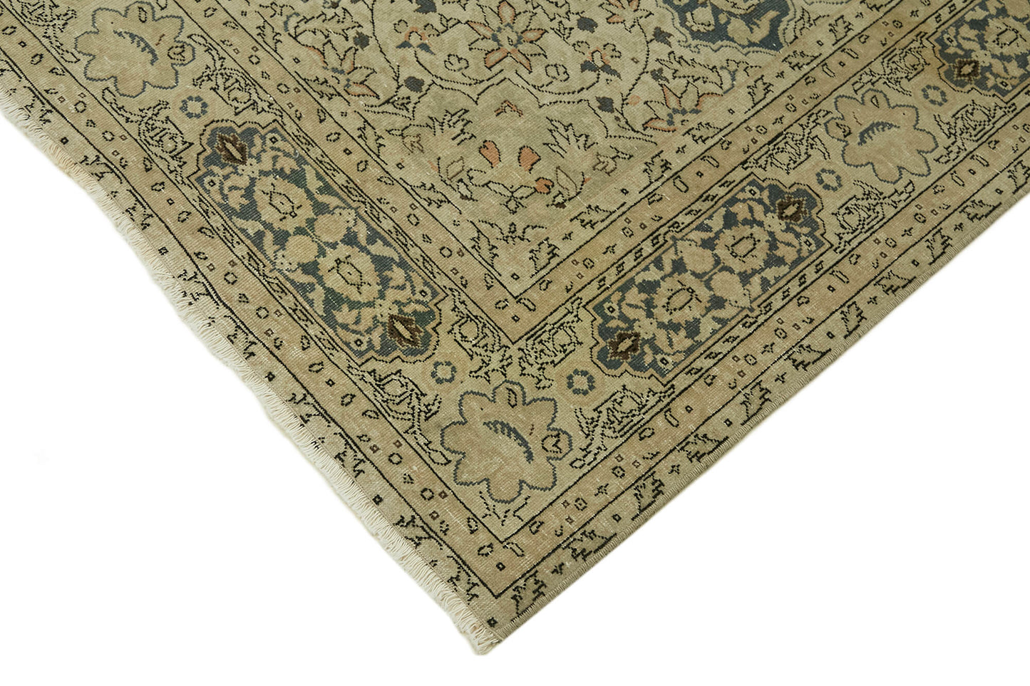 7x9 Beige Vintage Large Area Rug - 44398