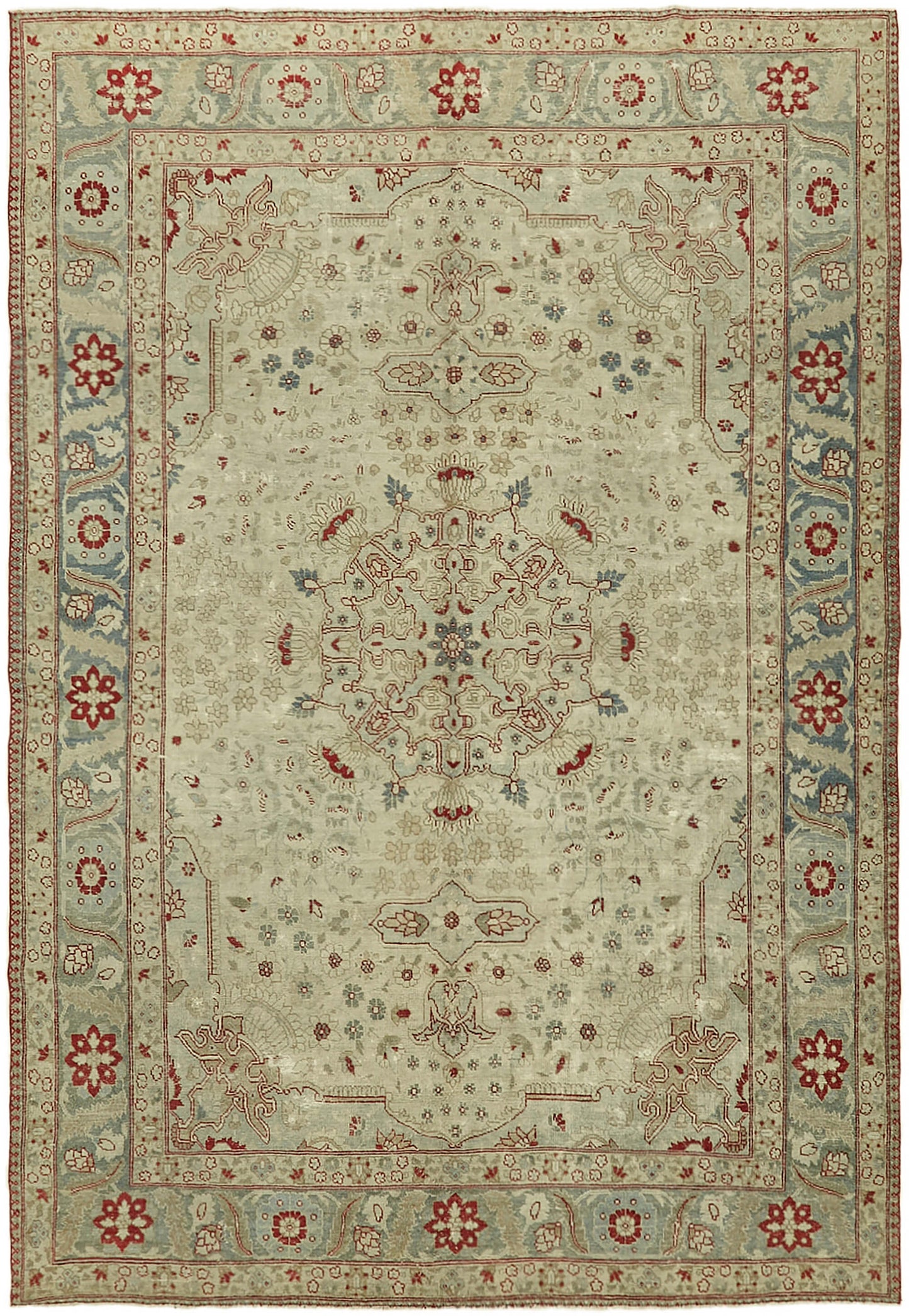 8x12 Beige Vintage Large Area Rug - 44409