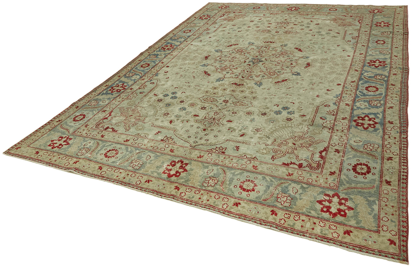 8x12 Beige Vintage Large Area Rug - 44409