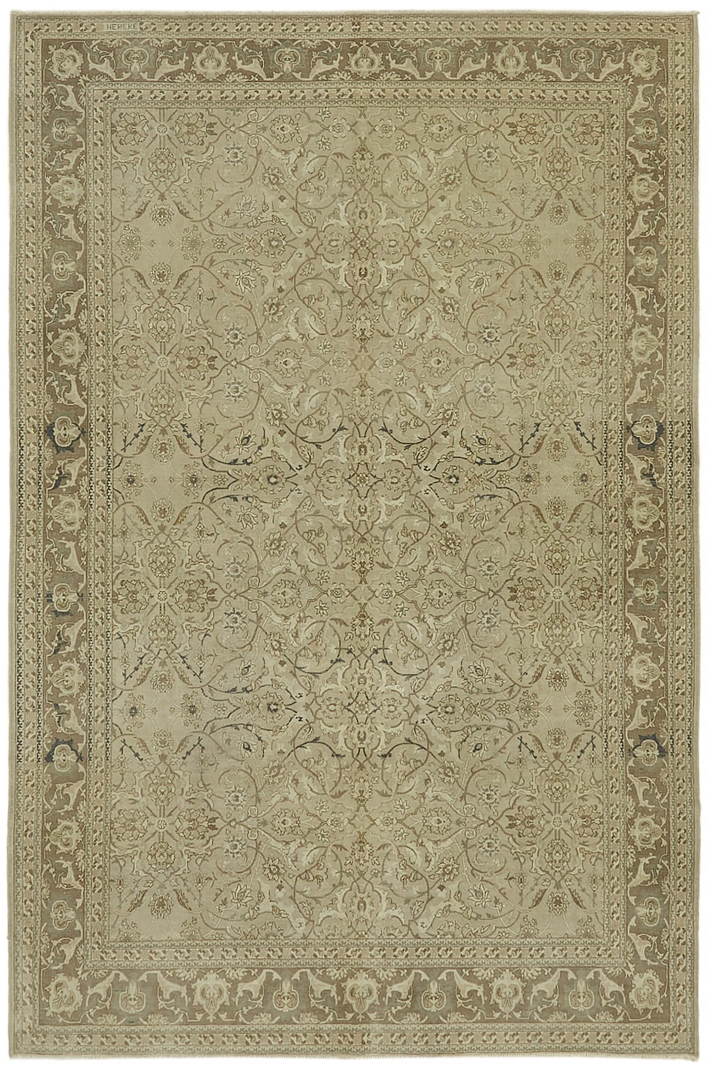 7x11 Beige Vintage Large Area Rug - 44417