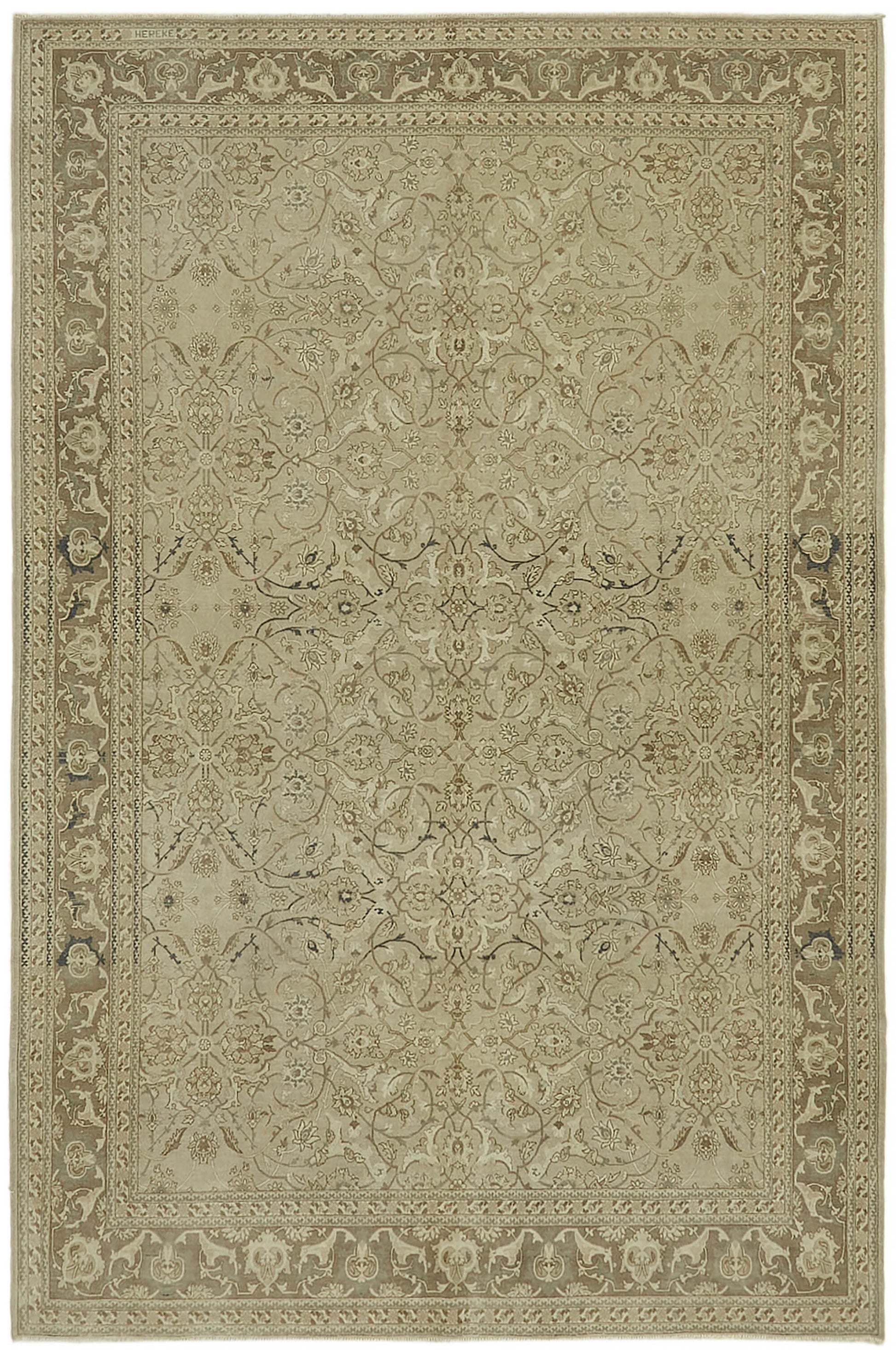 7x11 Beige Vintage Large Area Rug - 44417