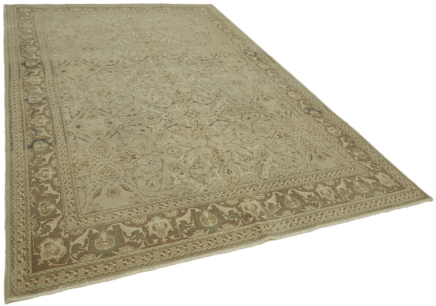 7x11 Beige Vintage Large Area Rug - 44417