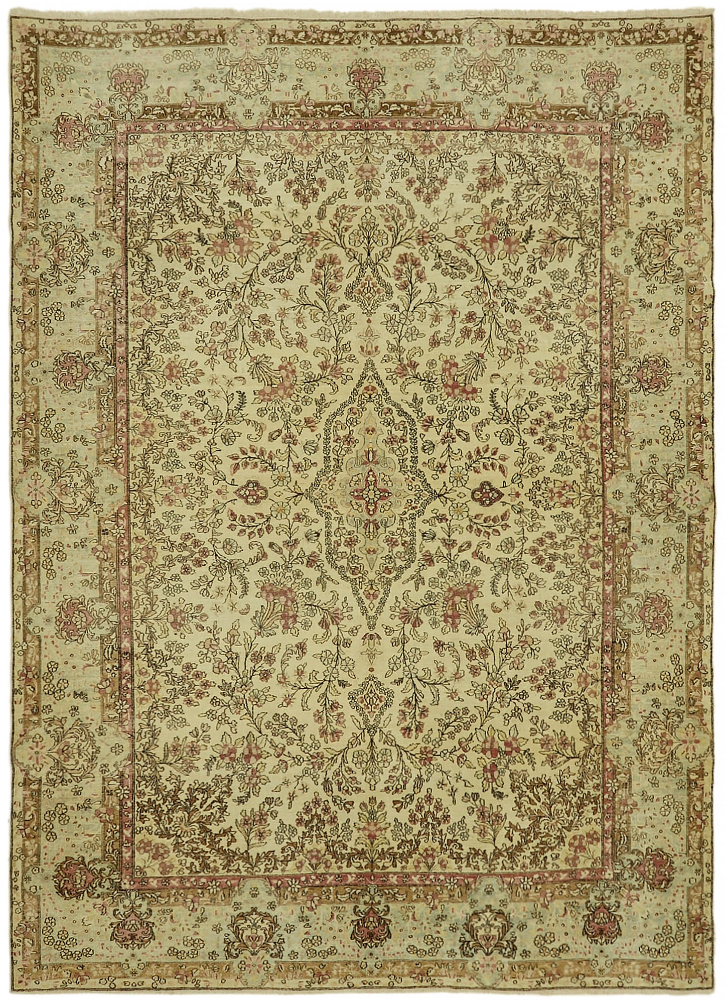 9x12 Beige Vintage Large Area Rug - 44418