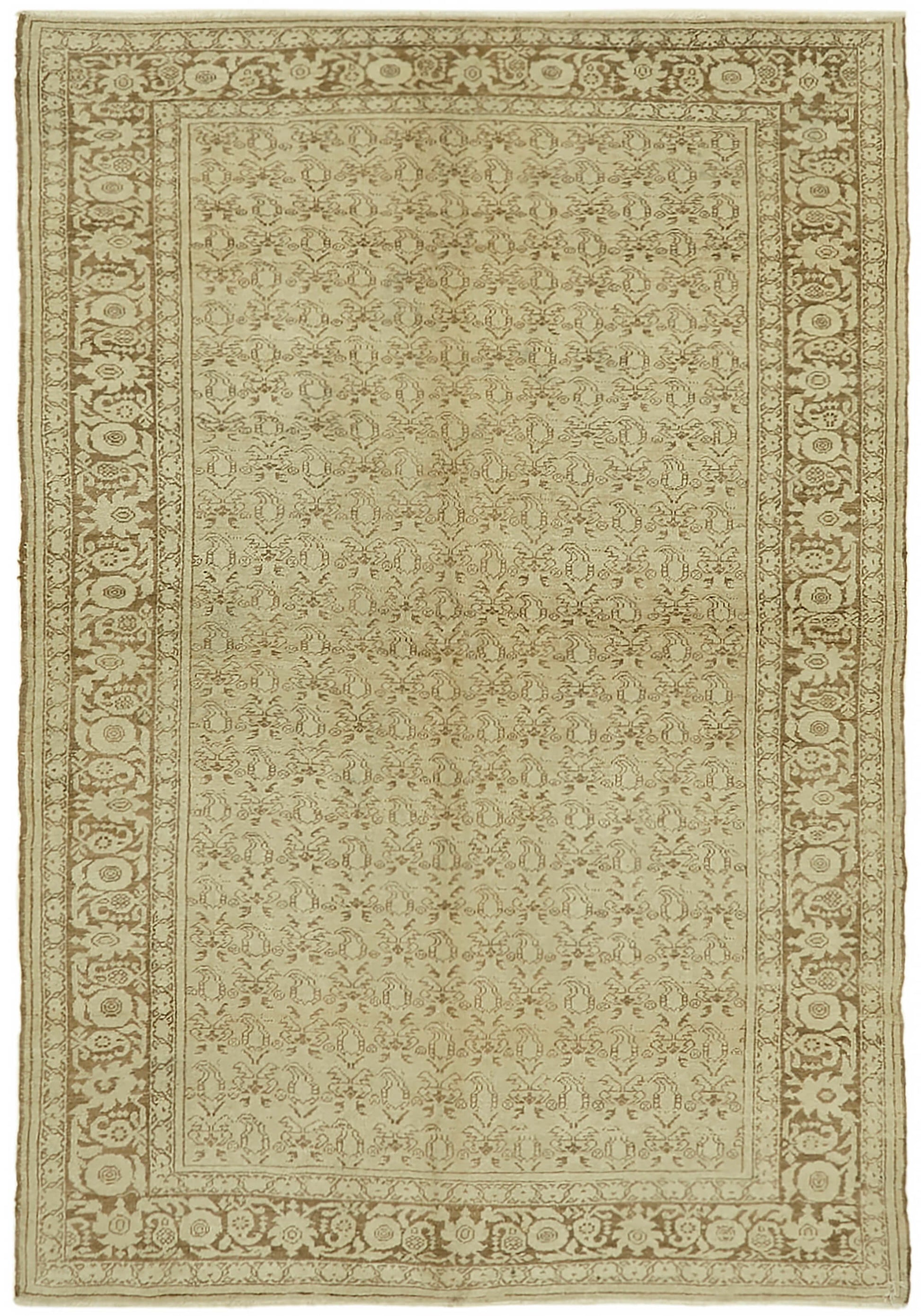 7x10 Beige Vintage Large Area Rug - 44421