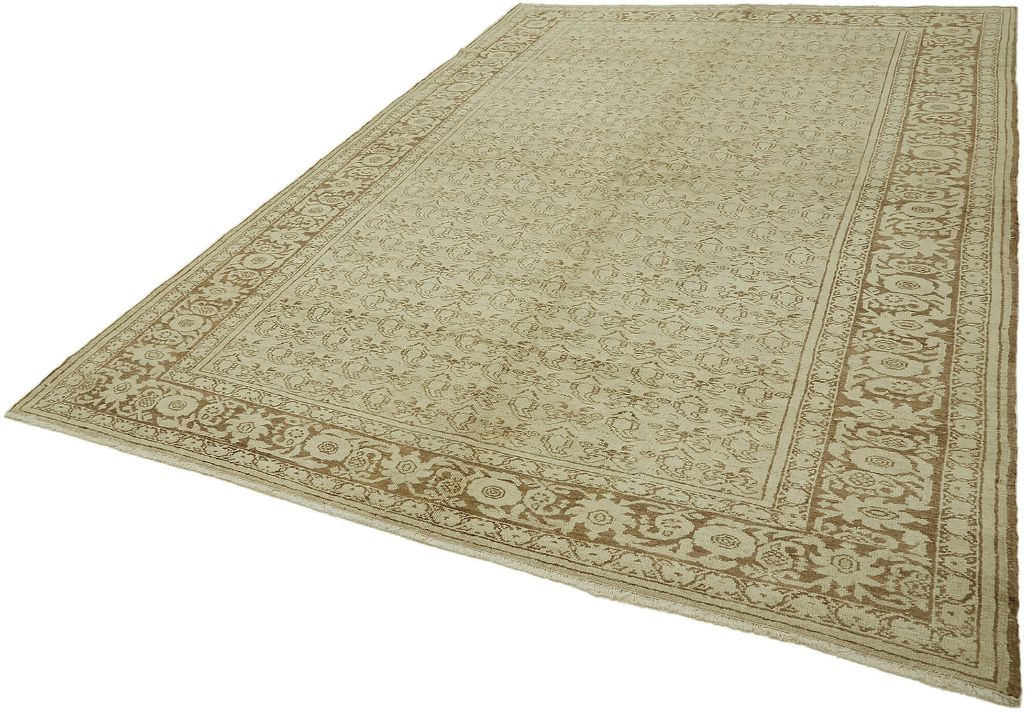 7x10 Beige Vintage Large Area Rug - 44421