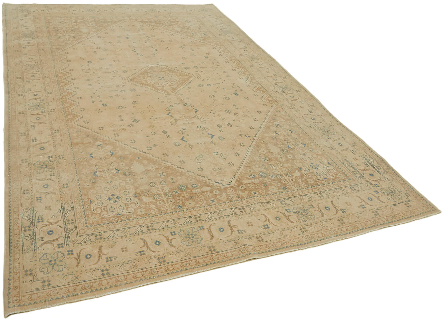 6x10 Beige Vintage Large Area Rug - 44427