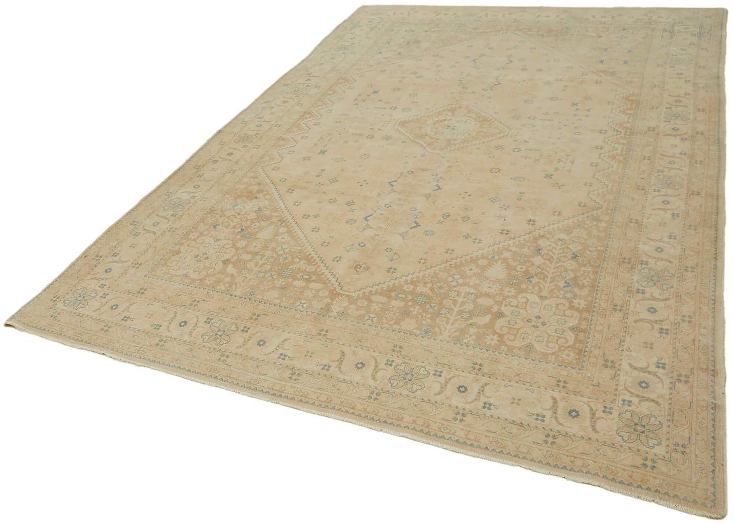 6x10 Beige Vintage Large Area Rug - 44427