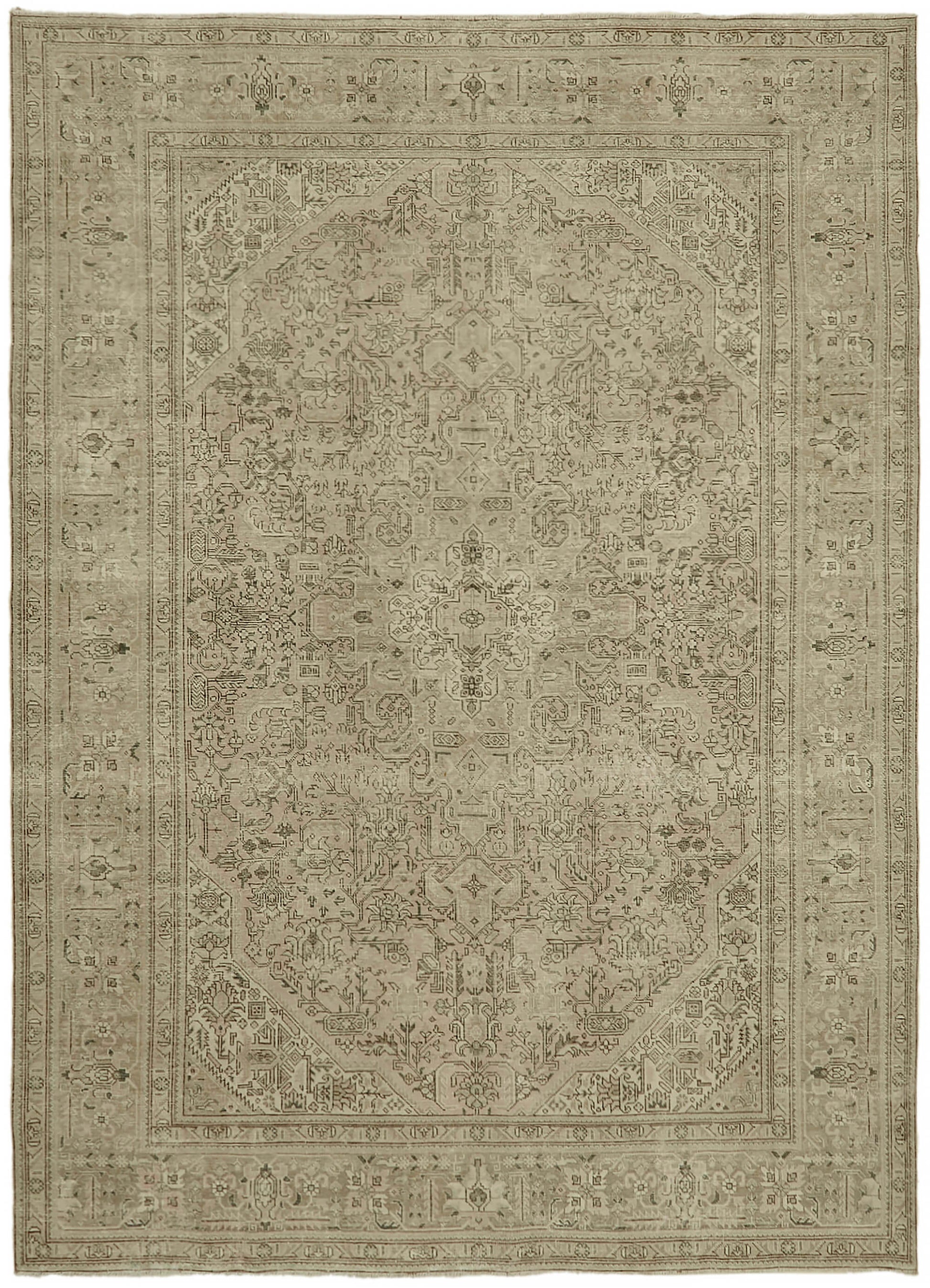 9x13 Beige Vintage Large Area Rug - 44434